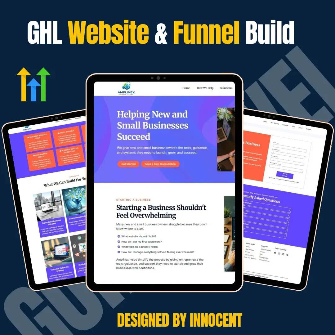 Cover graphic for the GHL Website & Funnel Build