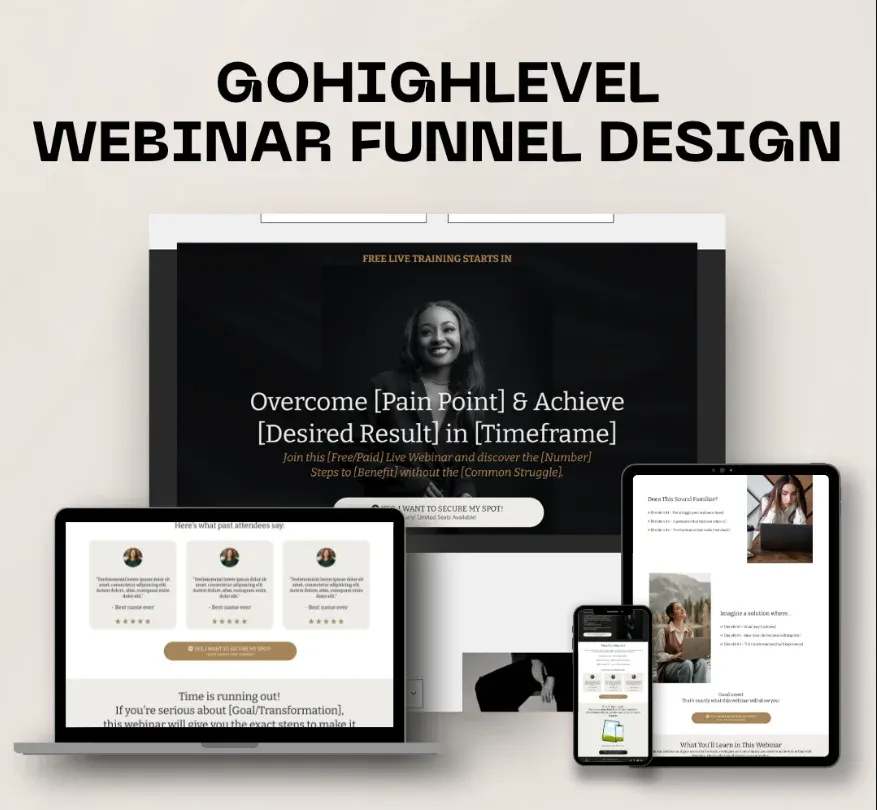 Webinar funnel design